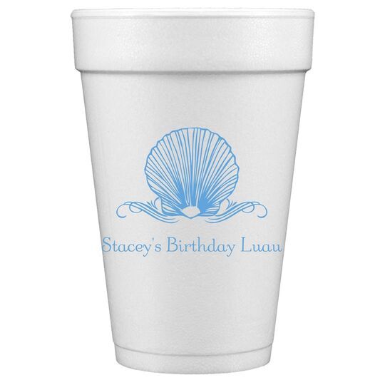 Graceful Seashell Styrofoam Cups